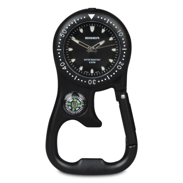 EIGER CARABINER COMPASS WATCH BLACK 1